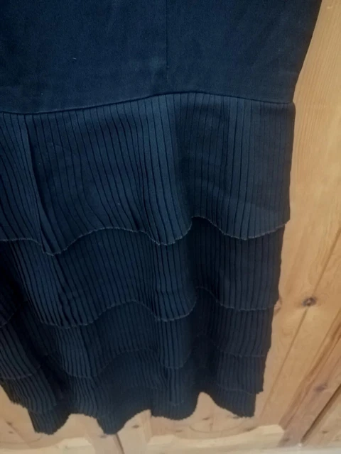 Vestito crepe cocktail London sera originale anni 30 44-46 M UK 14 feste 2