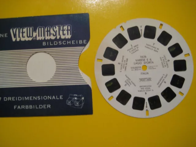 View-Master 3D Bildscheibe Nr. 1626: Varese e il Lago D’Orta (Italia)