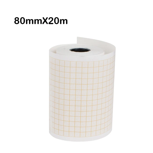 Carta Termica Per ECG GE MAC 500 - 10 Pacchi Da 360 Fogli Formato 90x90 Mm, Made In Italy