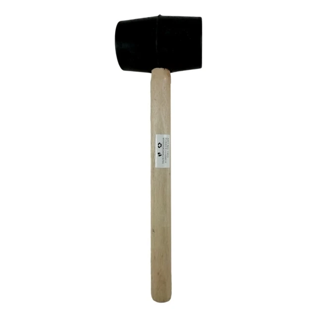 Marteau Maillet en Caoutchouc 25 cm et Manche en Bois