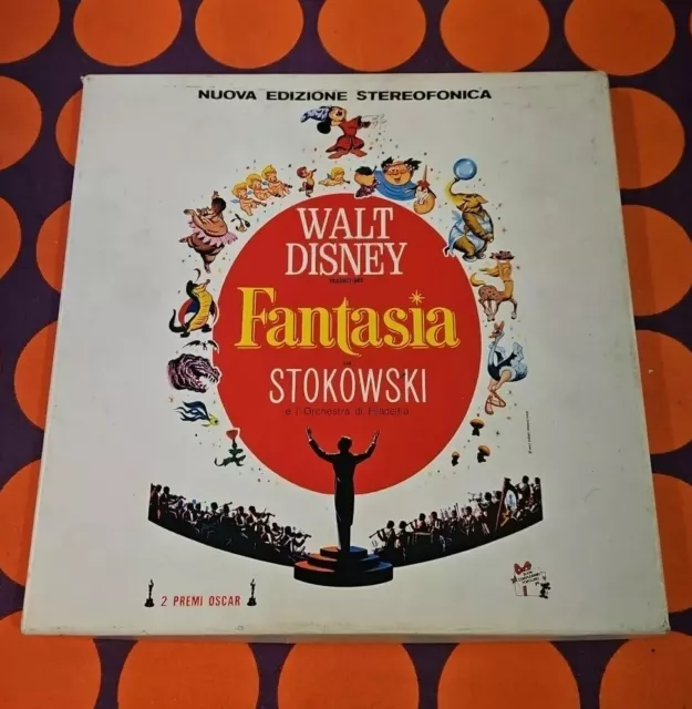 FANTASIA WALT DISNEY BOX 3 x LP Leopold Stokowski + Orchestra Di Filadelfia 1978