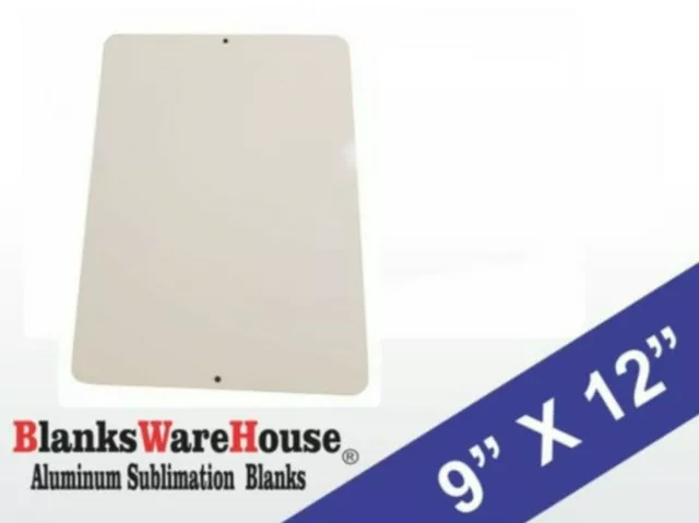 120 Pieces PARKING SIGN  ALUMINUM  SUBLIMATION BLANKS 9" x 12" / with HOLES