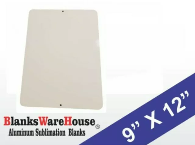 60 Pieces PARKING SIGN  ALUMINUM  SUBLIMATION BLANKS 9" x 12" / with HOLES