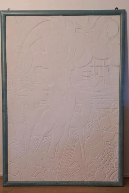 Grand Bas-relief Art Déco Folies Bergères - Maurice Picaud - 48x47cm
