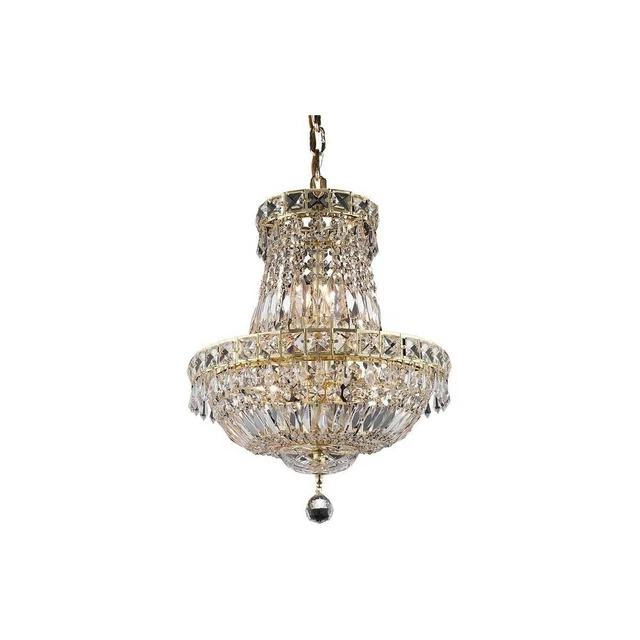 Elegant Lighting V2528D14G/RC Tranquil - Six Light Pendant-Gold Finish-Royal Cut