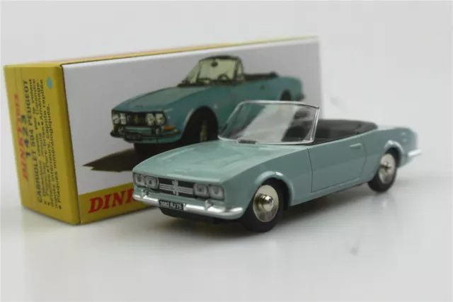 Dinky Toys 1423 - PEUGEOT 504 Cabriolet, Bleu ciel métal1:43, Atlas