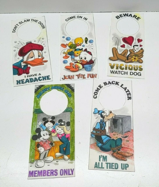 Colgantes de perno de puerta Artex Tri Chem Disney Goofy Mickey Donald Pato Plutón