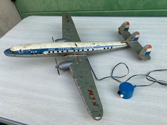 Ancien Jouet Mécanique En Tôle – Avion Kellerman Gunthermann – Allemagne 1930