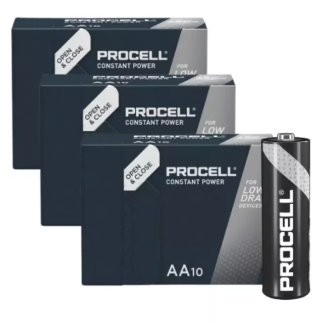 30 x Duracell Industrial Procell Constant AA Alkaline 1.5V MN1500 Batteries New