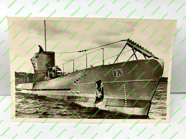 ALTES ARCHIV FOTO UBoot U26 Kriegsmarine Uboot Submarine WKII 54 EUR