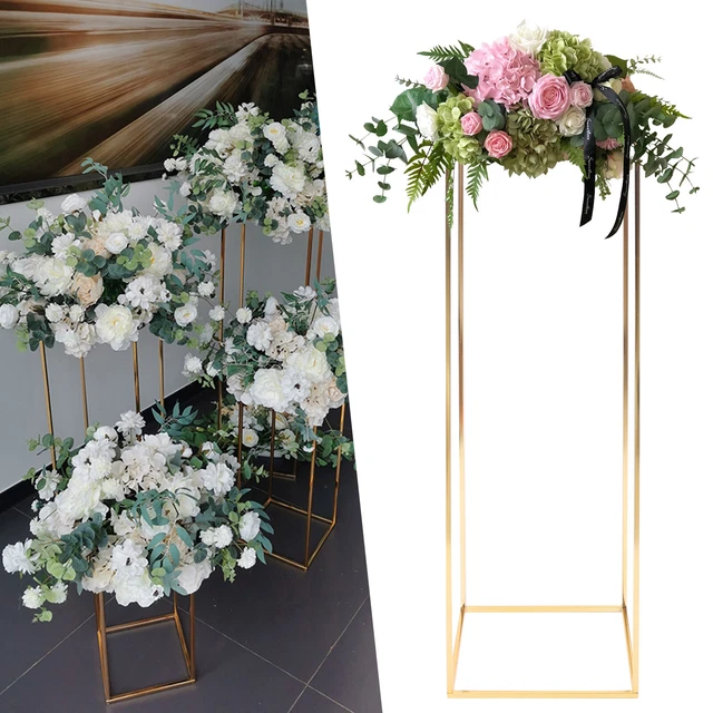 FLOWER DISPLAY PEDESTAL Riser Stand Vase Centerpiece Column Rack Iron