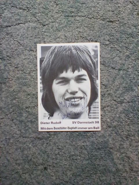 AUTOGRAMMKARTE - DARMSTADT 98 - Dieter Rudolf - mit Autogramm EUR 1,00 ...