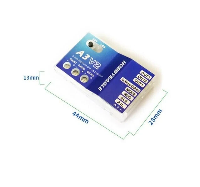 6-AXIS GYRO STABILIZER A3 V2 Aeroplane Flight Controller for RC ...