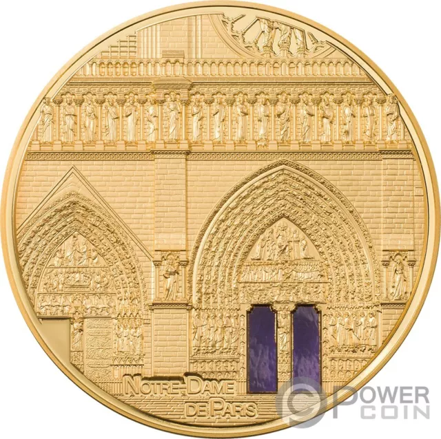 NOTRE DAME DE PARIS Tiffany Art 5 Oz Gold Coin 500$ Palau 2021