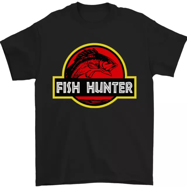 Fish Hunter Funny Fishing Fisherman Mens T-Shirt 100% Cotton