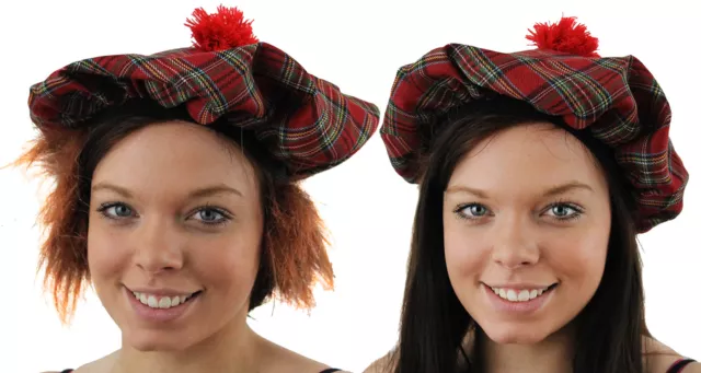 Ladies Tam O'shanter Hat Scottish Fancy Dress Costume Burns Night St Andrews Day