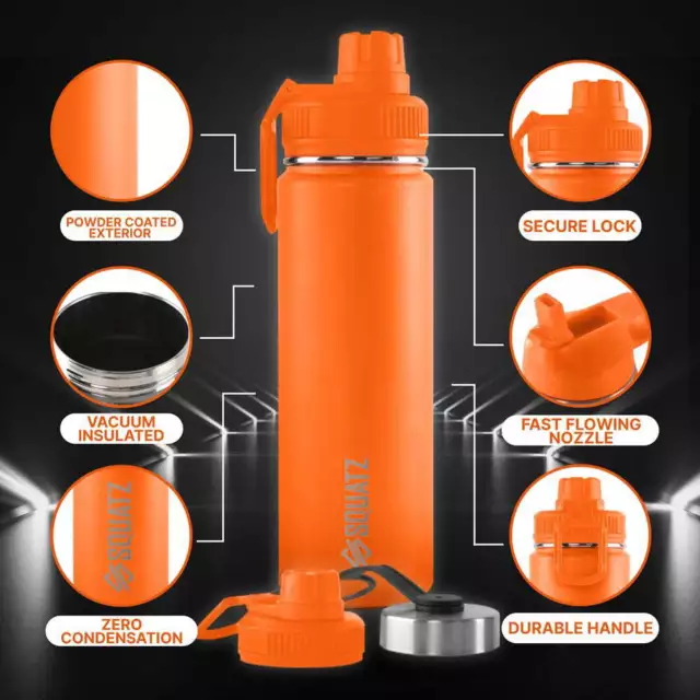 24 Oz Stainless Steel Water Bottle Vacuum Insulated Wide Mouth Bottle