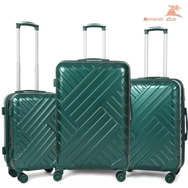 3 Piece Luggage Set Travel Carry on Suitcase w/TSA Spinner Hardshell Lightweight