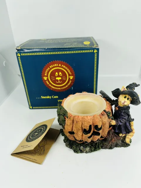 Boyd’s Bears Sabrina Punkinpuss Spooky Creations Halloween Candle Holder #81011