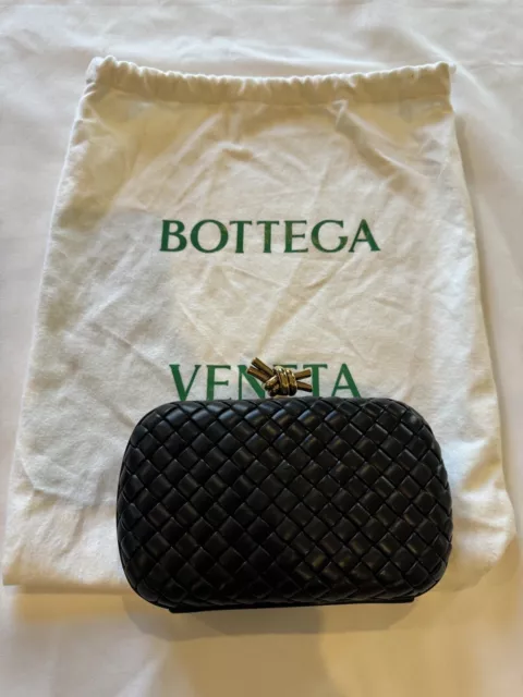 Bottega Veneta Knot Minaudière Clutch 100%  Authentic