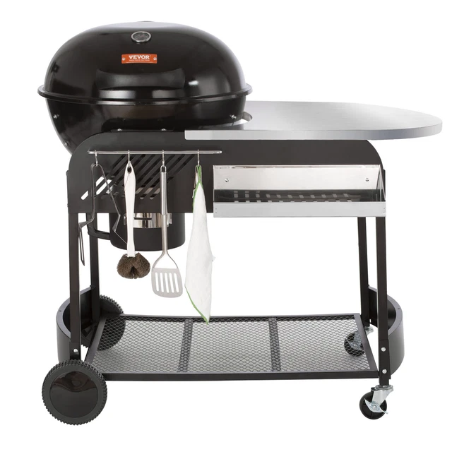 VEVOR 21 INCH Kettle Charcoal Grill BBQ Portable Grill with Cart