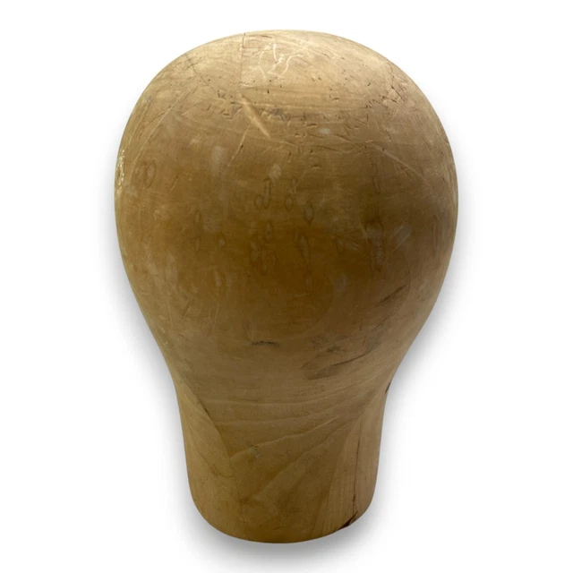 Wandmontierter Mannequinkopf Aus Holz/Stoff – 54 Cm Umfang, Für Perücken, Hüte & Schmuck