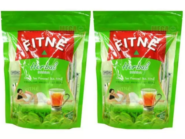 2 x FITNE HERBAL GREEN TEA 100% Natural SLIMMING WEIGHT LOSS DIET 30 Teabags