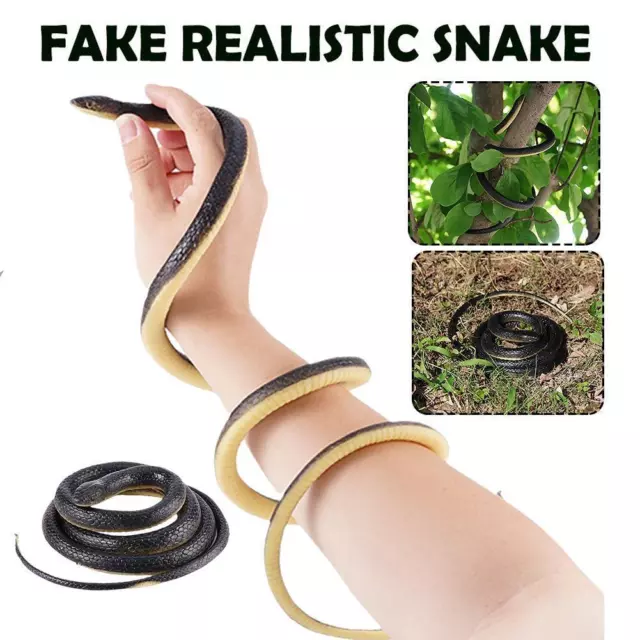 Fake Realistic Snake Lifelike Real Scary Rubber Trick Prank 7W3Q Party Toy√✨ z