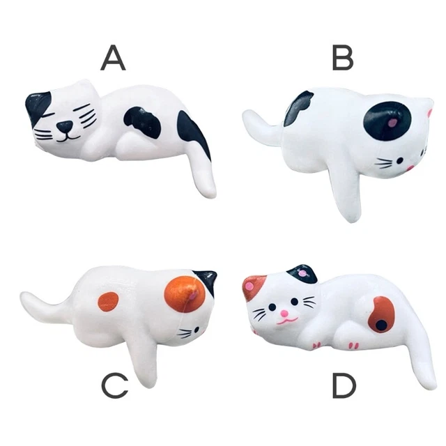 Mini Cat Statue Decor Aquarium Tanks Cat Figurines Ornament Fence Statues 3
