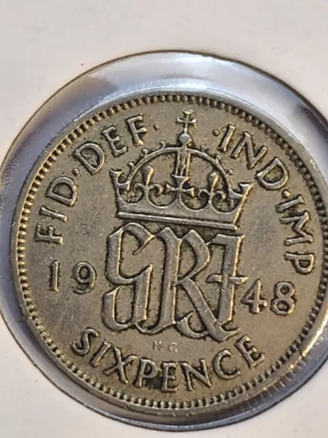1948 Great Britain sixpence or 6 pence Coin