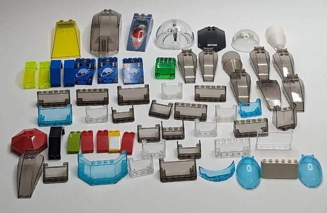 LEGO Windscreen Windshield Lot Trans Translucent Large Small Mix City 54pcs