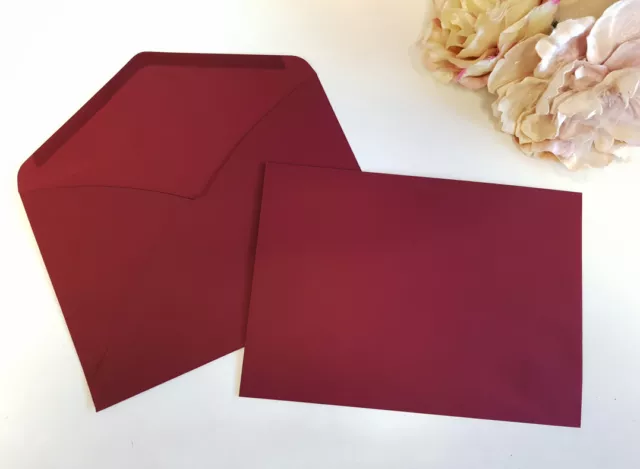 Burgundy Red C5 envelope Dark Red fit A5 size wedding invitations bulk