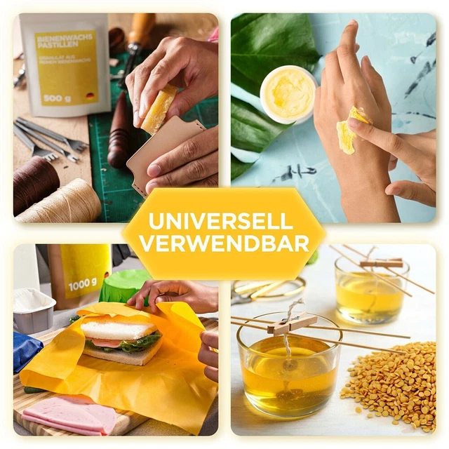 Cire D'abeille Naturelle Pour Fabriquer Des Bougies - 50 Feuilles à Rouler - Kit Créatif Adultes Et Enfants