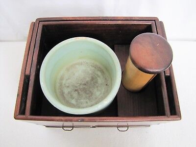 Antique Late 19th Century Japanese Wooden Smokers set Tobacco-bon 3