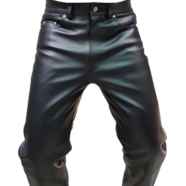 Men's Moto Biker Jeans Straight Casual Skinny Slim Fit Hip Hop Denim Pants