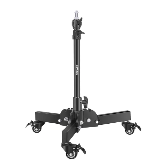 NEEWER 2 Pack Heavy Duty Light Stand with Casters， 2.4ft Foldable Tripod Stand