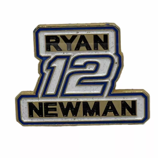 Ryan Newman #12 Racing Team Race Car Driver NASCAR Enamel Lapel Hat Pin