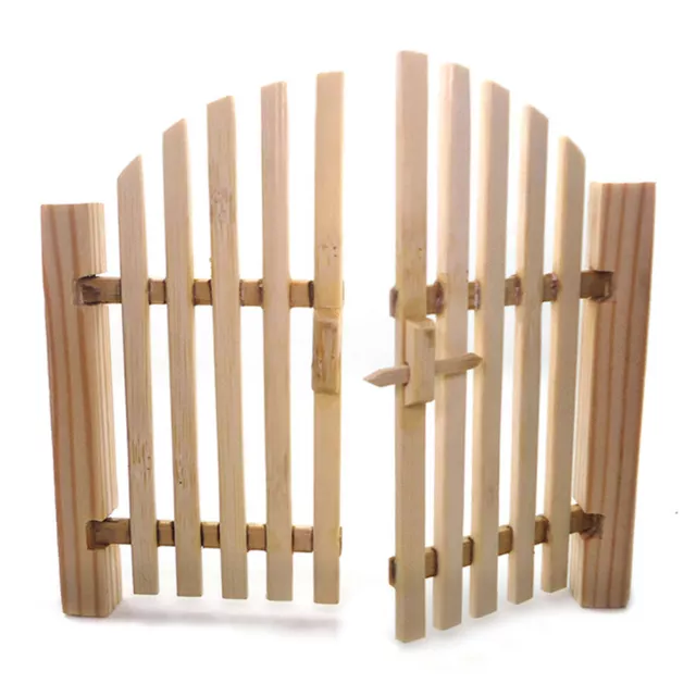 1/12 Dollhouse Mini Wooden Courtyard Door Model Decor Children Pretend Play /q