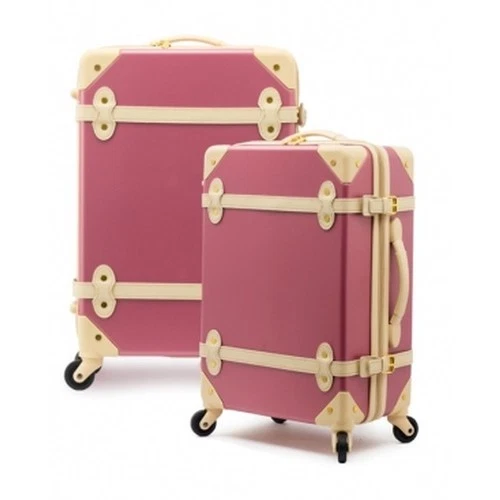EDDAS European Vintage Style Carry-on Travel Luggage 20" Pink/Navy/Green/Brown