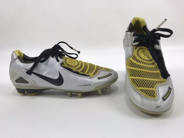 NIKE TOTAL 90 Laser FG Soccer Cleats Size Mens Size 6 Yellow Gray