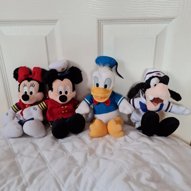 DISNEY CRUISE LINE Ship Plush Toy Mickey Mouse Minnie Donald Duck x4 £