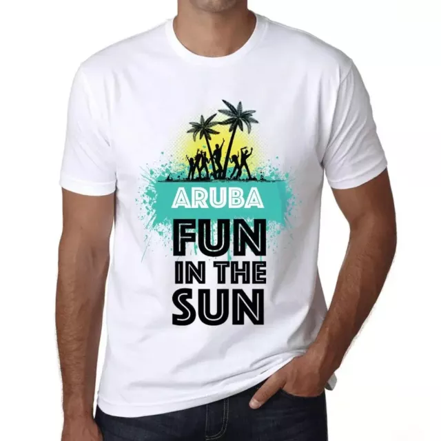 Men's Graphic T-Shirt Fun In The Sun In Aruba Eco-Friendly Limited Edition