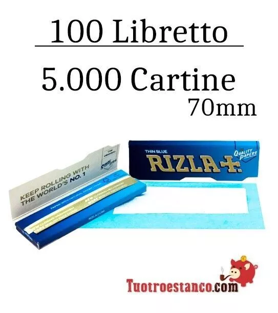 5 000 Cartine Rizla Bleu 70 mm + 4 800 Filtri Rizla 5,7 mm 3
