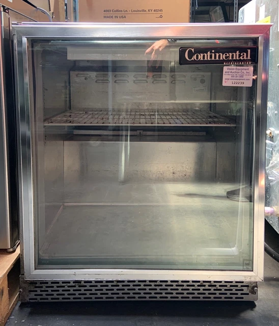 Continental Uc27-Gd Glass Door Undercounter Refrigerator Cooler