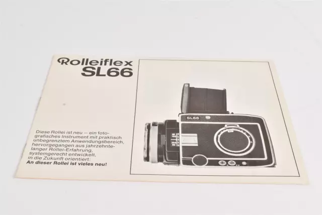 Rolleiflex SL66 Prospekt 10 Seiten sw 60er Jahre guter Zustand