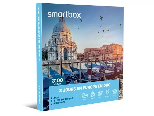 Coffret smartbox 3 jours en Europe en duo