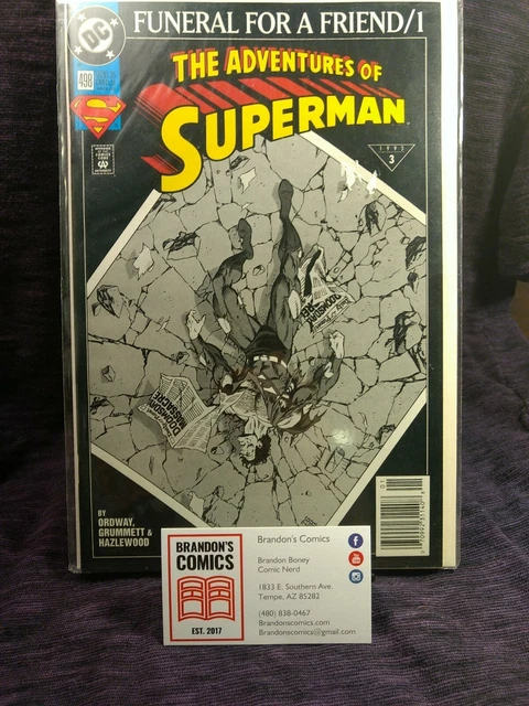 The Adventures Of Superman #498 Funeral For A Friend #1 January 1993 Dc Comics