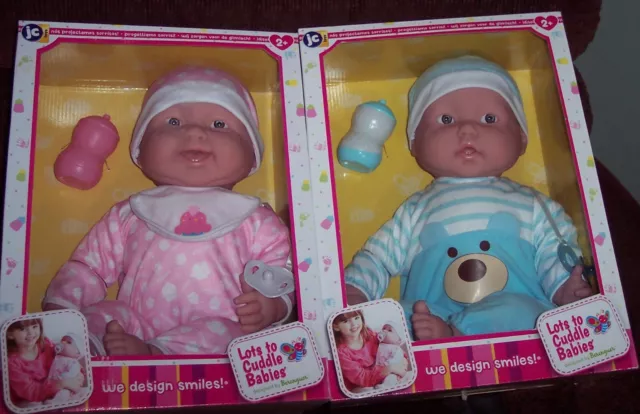 NEW 2 Berenguer 20" Lots To Cuddle Babies 2019 JC Toys Baby Doll BOY GIRL NIB