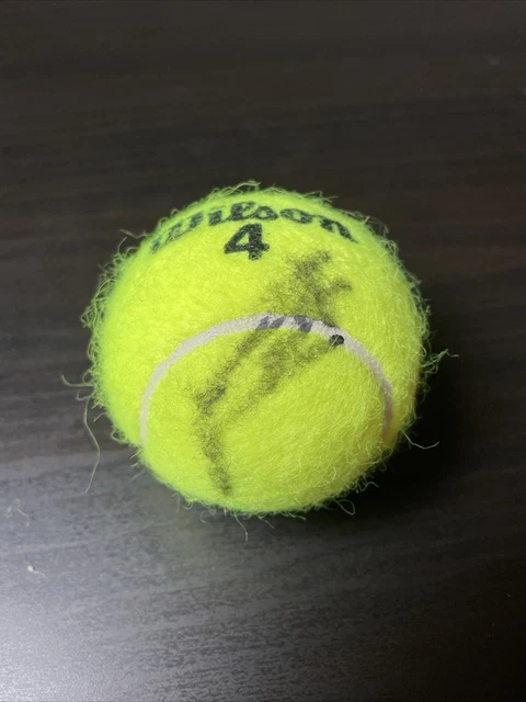 SIGNED TENNIS BALL Emma Raducanu signed during Roland Garros