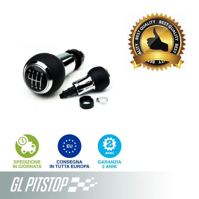 Pomello Cambio Audi A4 B6 B7 (8E) Manuale 6 Marce – Nero Pelle Con Cuffia – M1-Parts - Foto 6